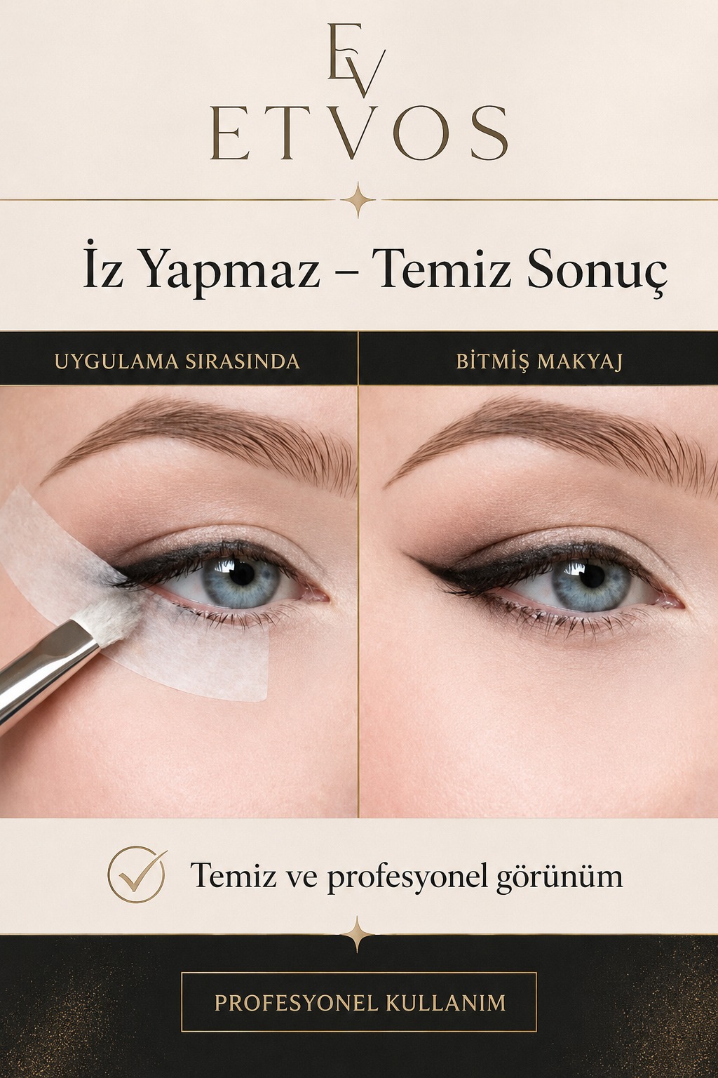Göz Makyaj Bandı Eyeliner Çekme Aparatı Kuyruklu Eyeliner Şablonu Far Taşma Önleyici Bant