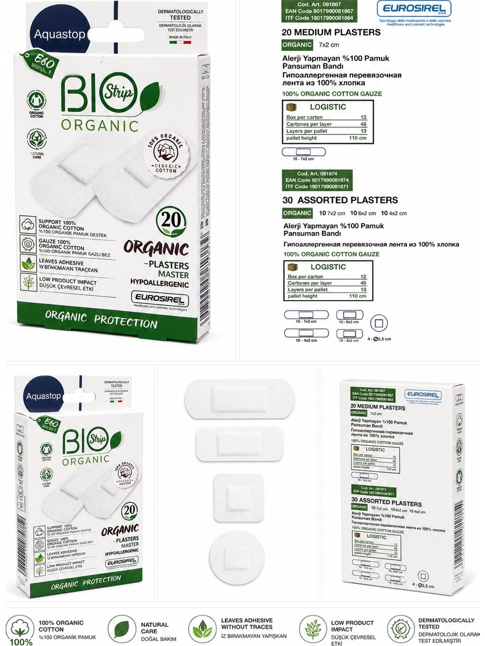 BIOORGIC20 Alerji YAPMAYAN%100 Pamukpansuman Bandı